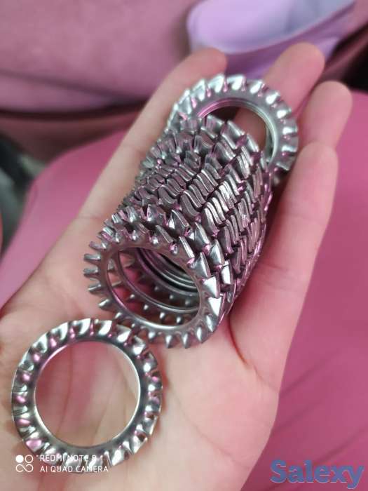 Шайбы стопорные пружинные с внешними зубьями DIN 6798, фотография 1