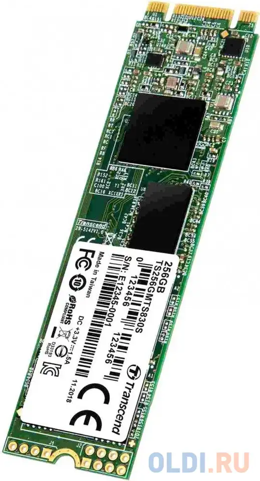 Ssd накопитель transcend mts830s 256 gb sata-iii, фотография 1