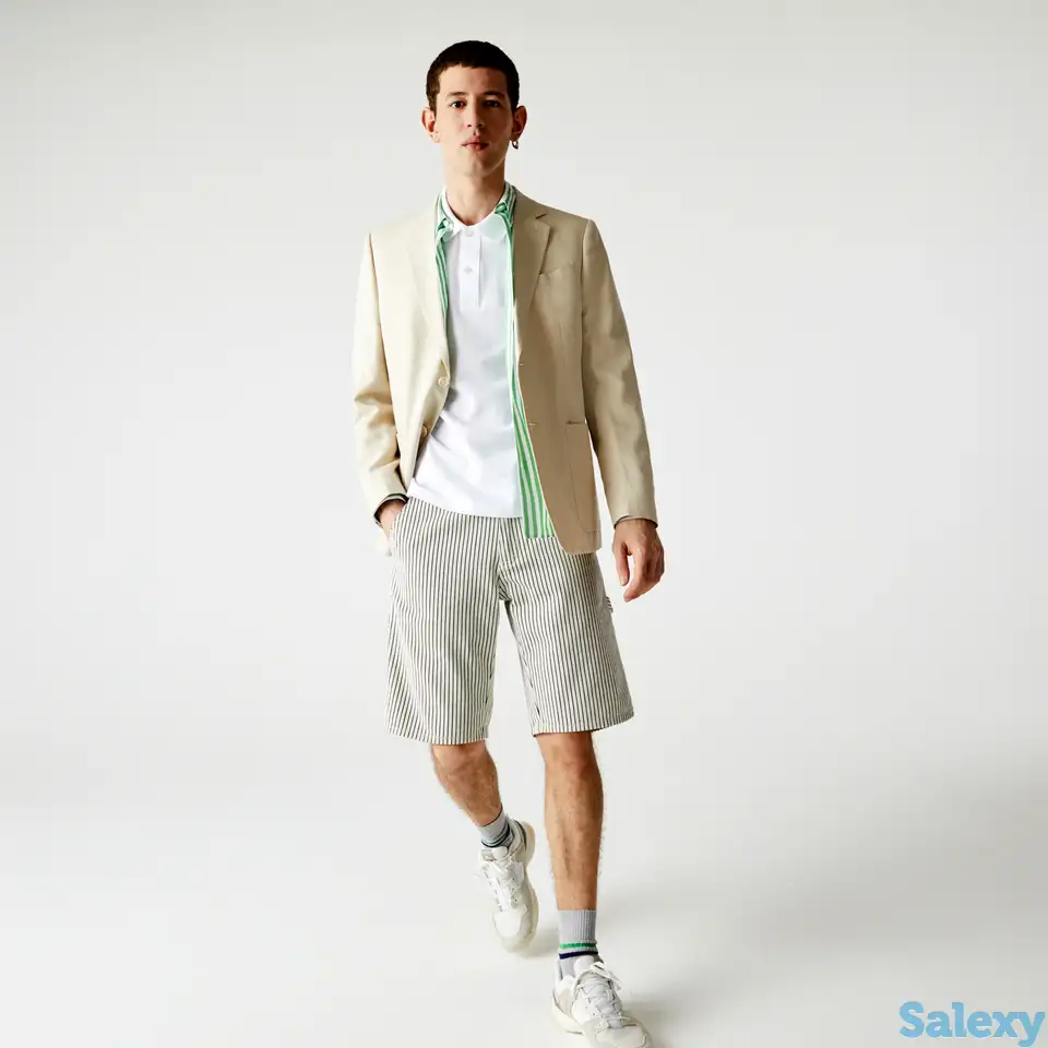 Мужские шорты-бермуды lacoste l!ve в полоску, фотография 1