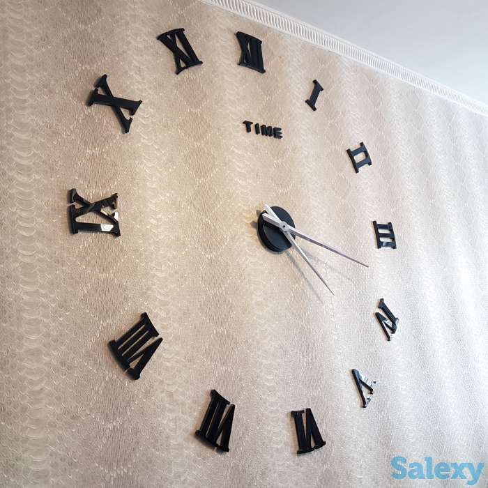 Большие настенные 3D часы., фотография 3