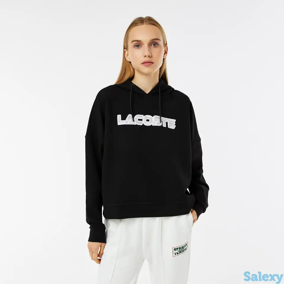 Женская толстовка lacoste branded print hoodie, фотография 1
