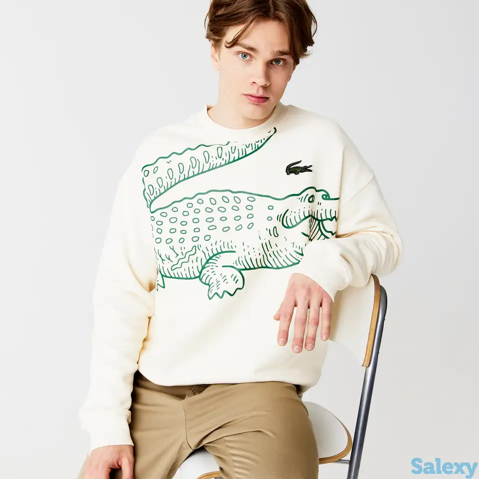 Мужская толстовка lacoste loose fit с круглым вырезом, фотография 1