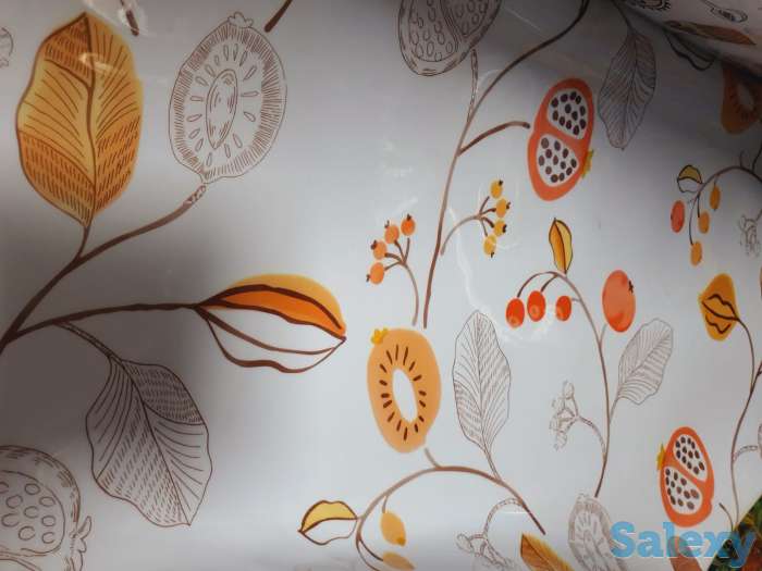 Красивая Гелевая плотная клеенка скатерть дастархан, нежные цветы, фотография 7