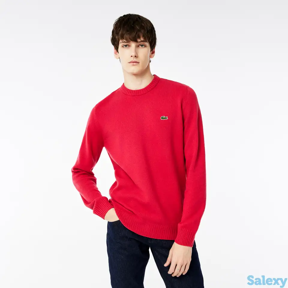 Мужской шерстяной свитер lacoste с круглым вырезом, фотография 1
