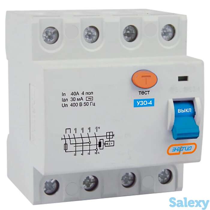 Устройства защитного отключения УЗО 4Р 40А 30 mA Энергия, фотография 1