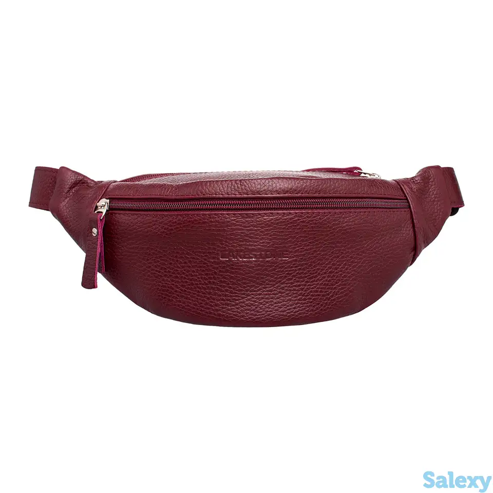 Кожаная поясная сумка ellis burgundy, фотография 1