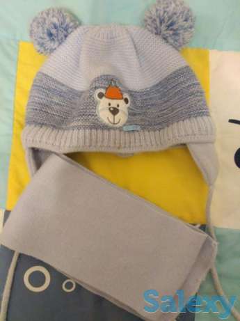 Продам детский набор(шапка+шарф)на мальчика, фотография 1