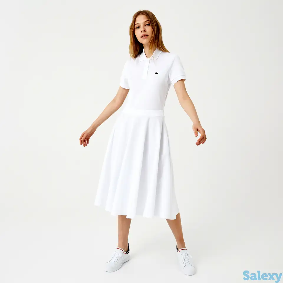 Женское облегающее платье-поло lacoste из хлопка, фотография 1