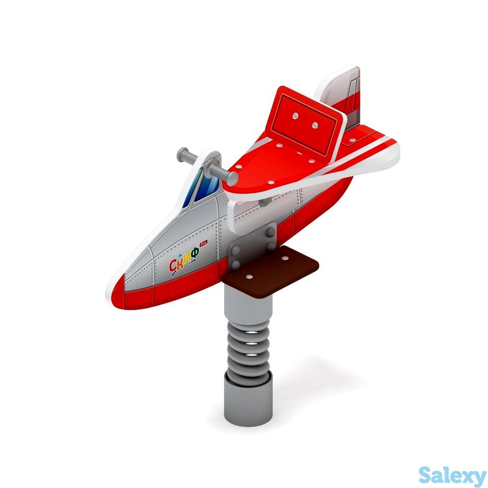 Качалка на пружине самолетик (красный) ио 22.03.02-03- купить в {city_name_pp}, фотография 1