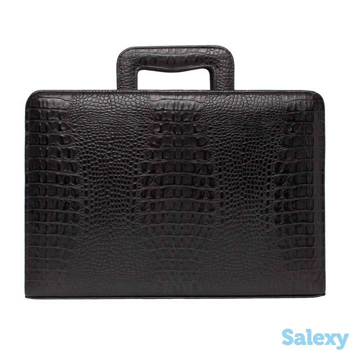 Кожаная папка для документов elton black caiman, фотография 1