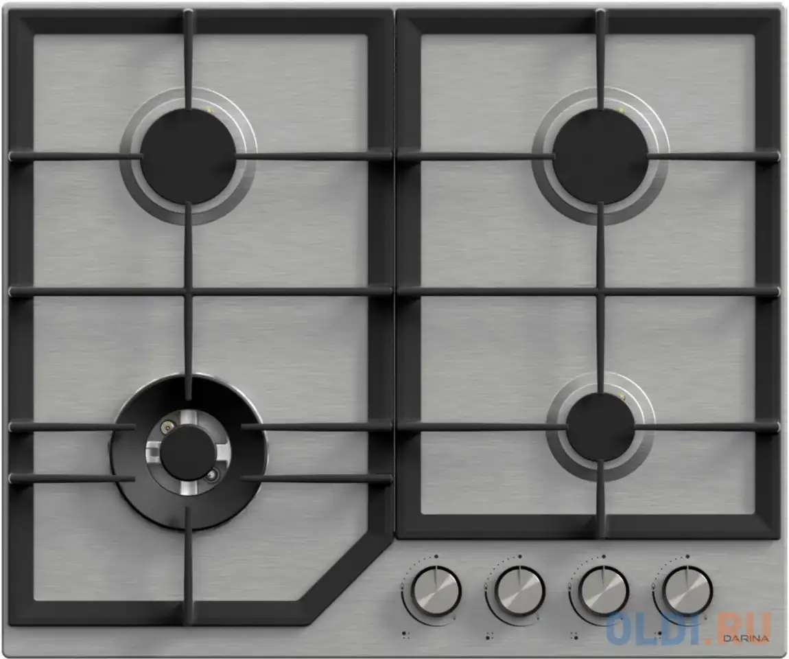 Варочная панель газовая darina er4 bgm 341 08 x нержавеющая сталь, фотография 1