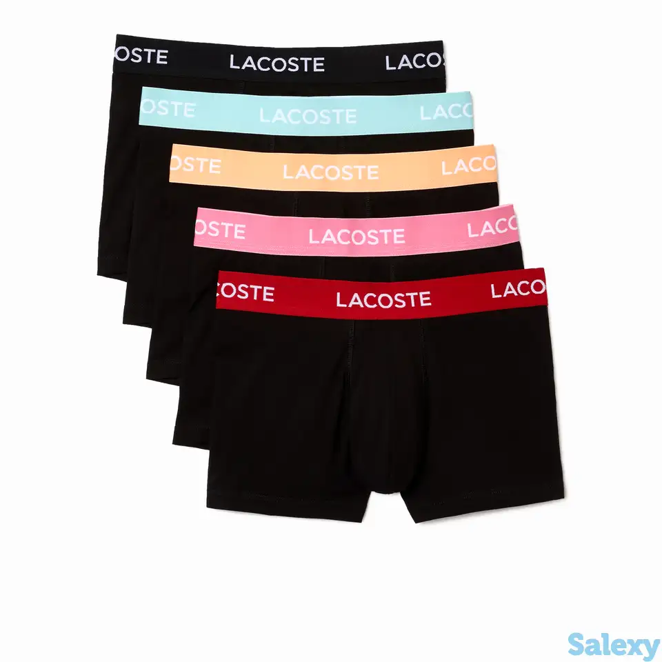 Однотонное мужское нижнее бельё lacoste (5шт.), фотография 1