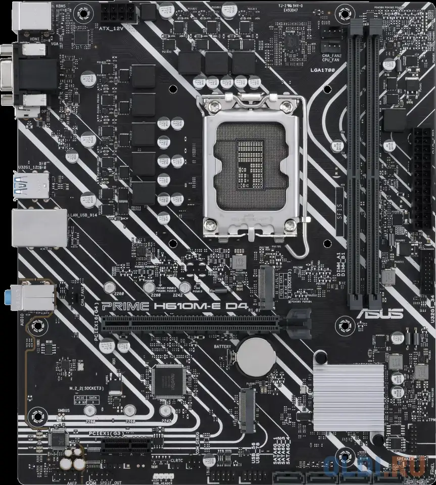 Материнская плата asus prime h610m-e d4-csm, фотография 1