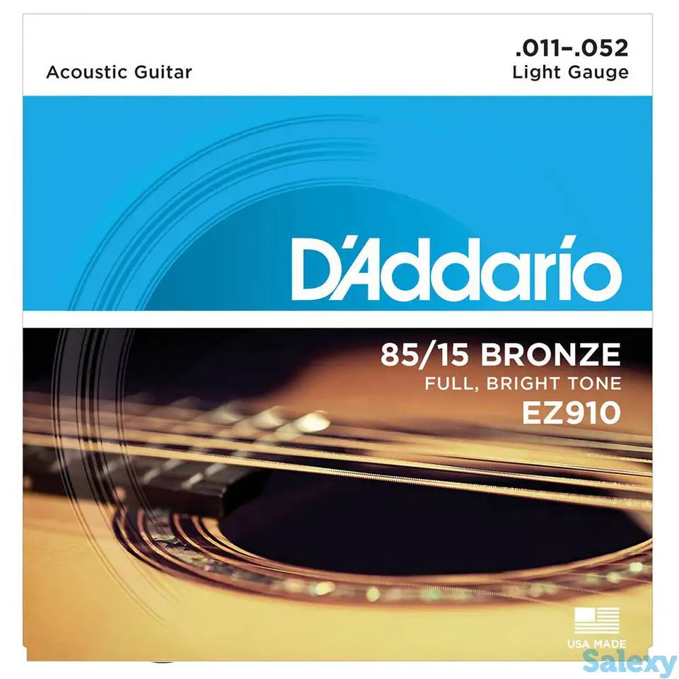 Струны для акустических гитар d'addario ez910, фотография 1