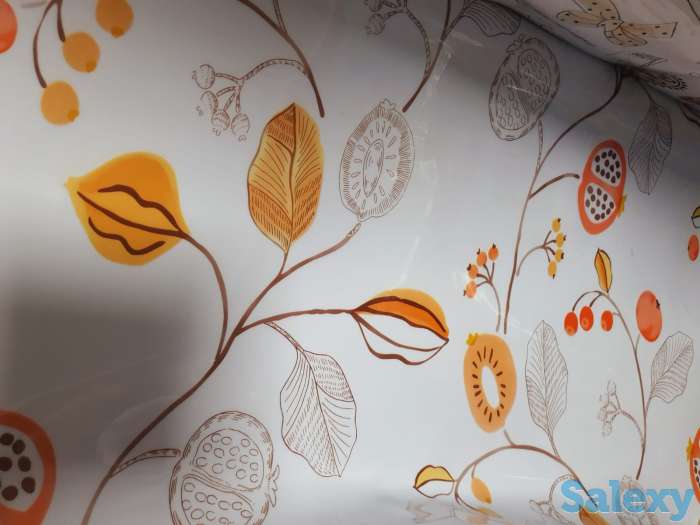 Гелевая плотная клеенка скатерть дастархан, дикие гранаты и цветы, фотография 6