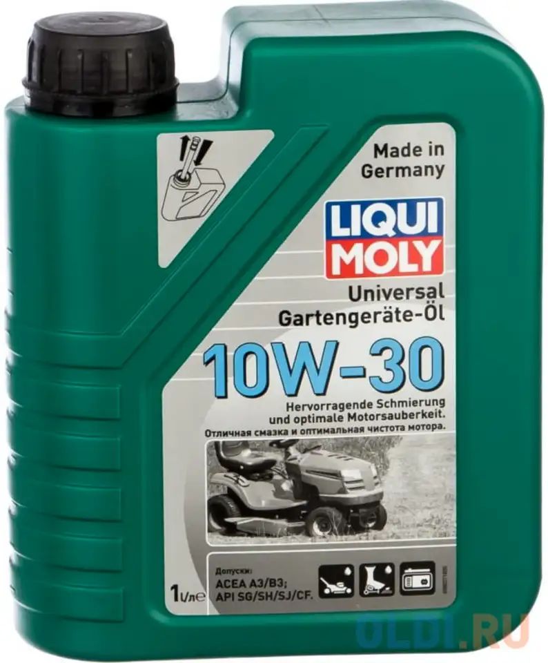 Минеральное моторное масло liquimoly universal 4-takt gartengerate-oil 10w-30 1273, фотография 1