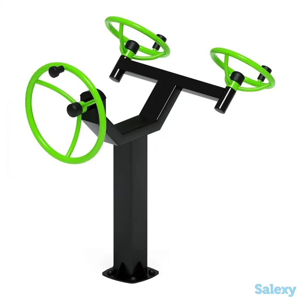 Рули (положение сидя) зеленый - уличный тренажер - ст 104-12, фотография 2