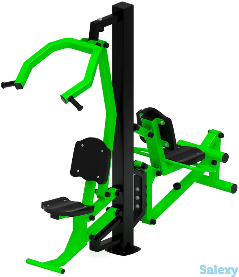 Тяга верхняя+флекс (зеленый) - уличный тренажер - ст 021-12, фотография 1