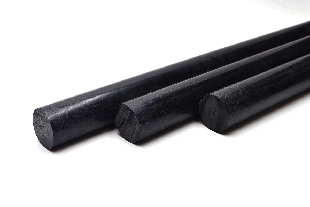 Полиацеталь стержень черный, D 3-250 мм, L 0,025-2 м, Марка: ПОМ-С; ПОМ-Н; ПОМ, фотография 1