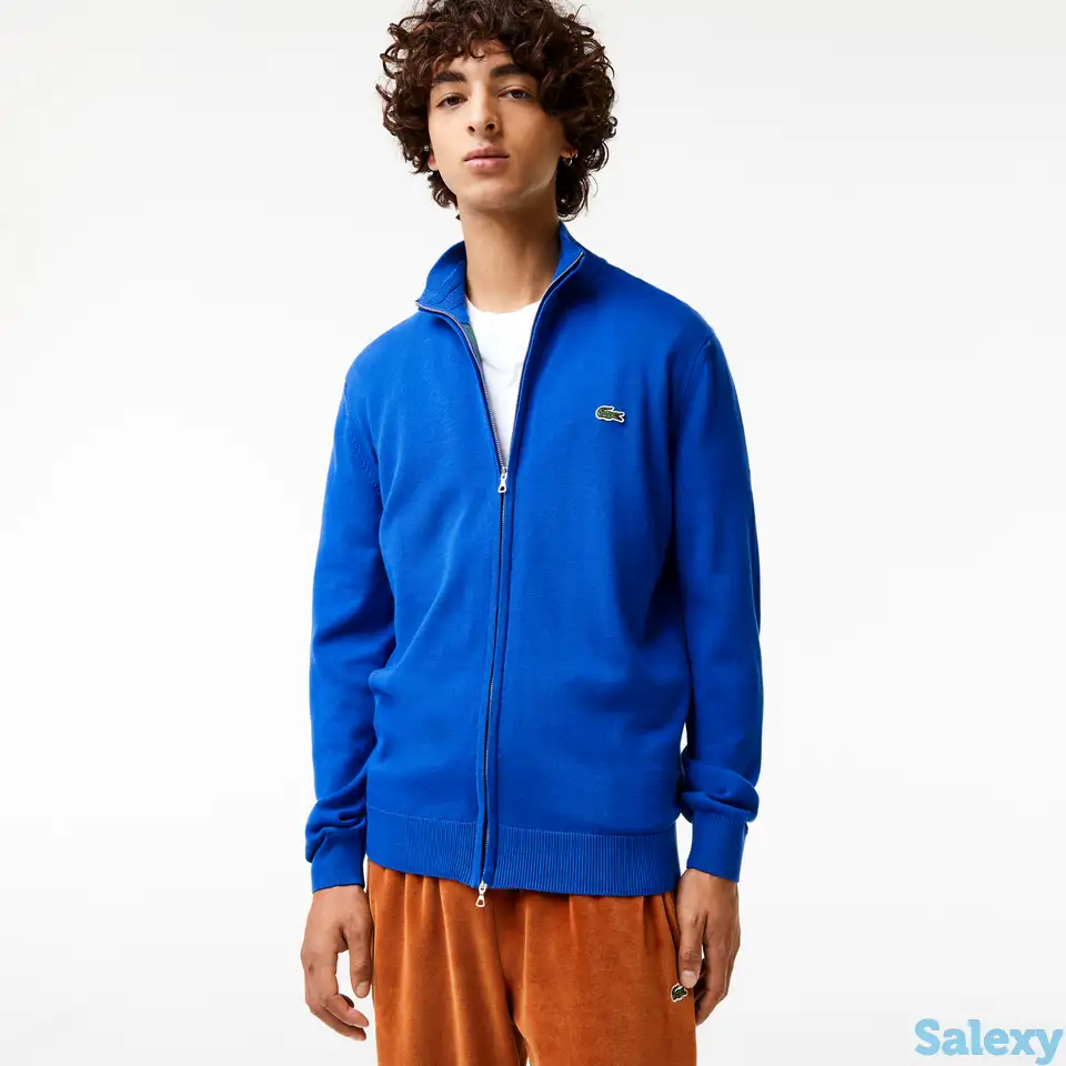 Мужской свитер lacoste на молнии из органического хлопка с воротником-стойкой, фотография 1