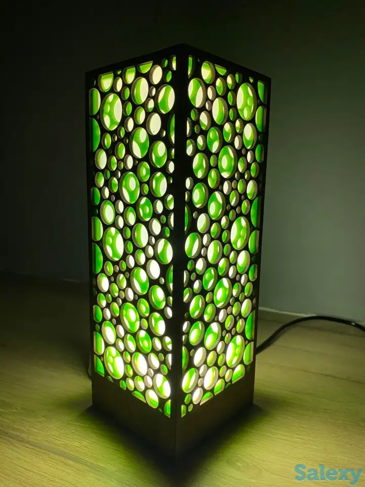 Зелёный Интерьерный светильник - ночник, фотография 4