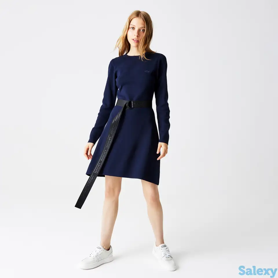 Женское платье lacoste regular fit с поясом, фотография 1