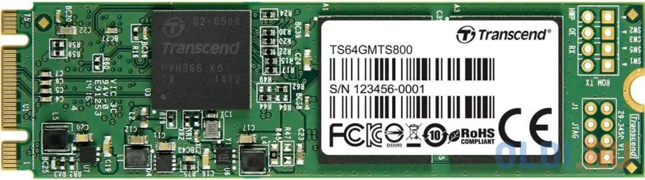 Ssd накопитель transcend ts64gmts800s 64 gb sata-iii, фотография 1