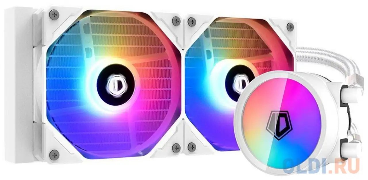 Cooler id-cooling zoomflow 240 xt snow (white/argb) 250w all intel/amd, фотография 1