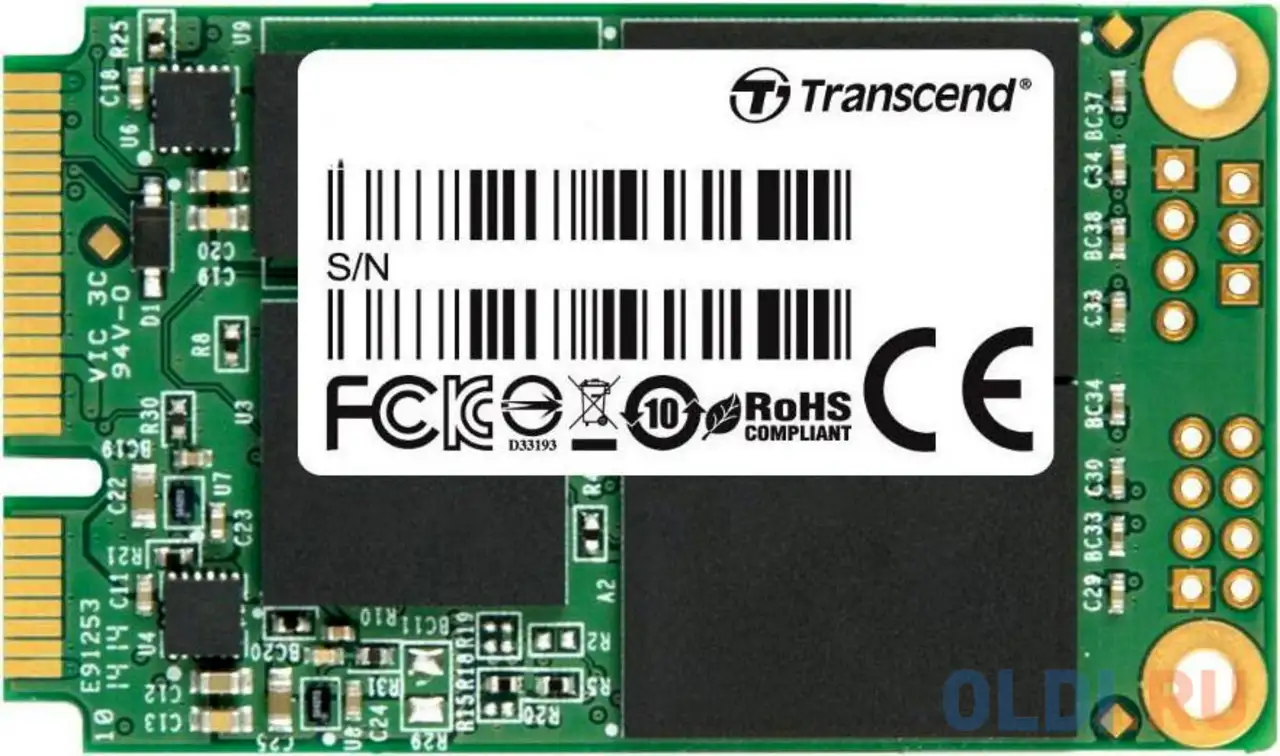 Твердотельный накопитель transcend msa370s 64 гб, msata sata iii mlc, темп., фотография 1