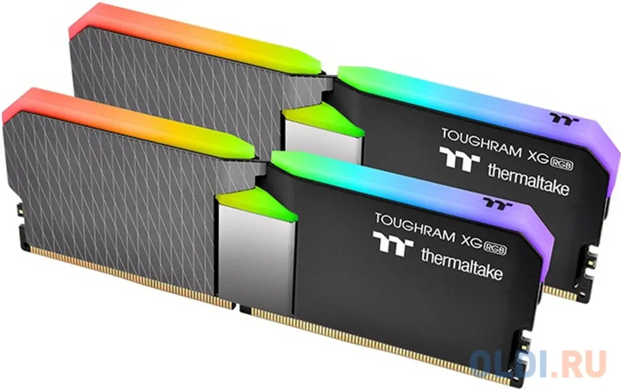 16gb thermaltake ddr4 3600 dimm toughram xg rgb black gaming memory, фотография 1