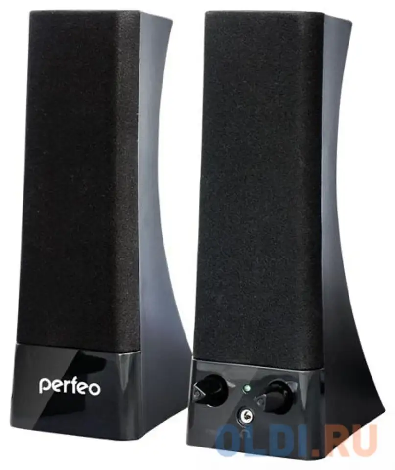 Колонки perfeo tower pf-532 2x3 вт usb черный, фотография 1