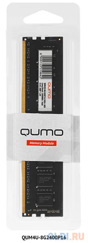 Оперативная память для компьютера qumo qum4u-8g2666p19 dimm 8gb ddr4 2666 mhz, фотография 1