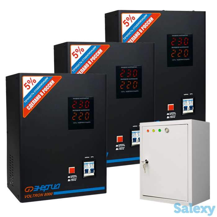 Трехфазный релейный стабилизатор напряжения энергия voltron 24000 (hp), фотография 2