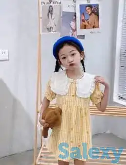 Платье в клетку с воротником ОПТОМ, фотография 1