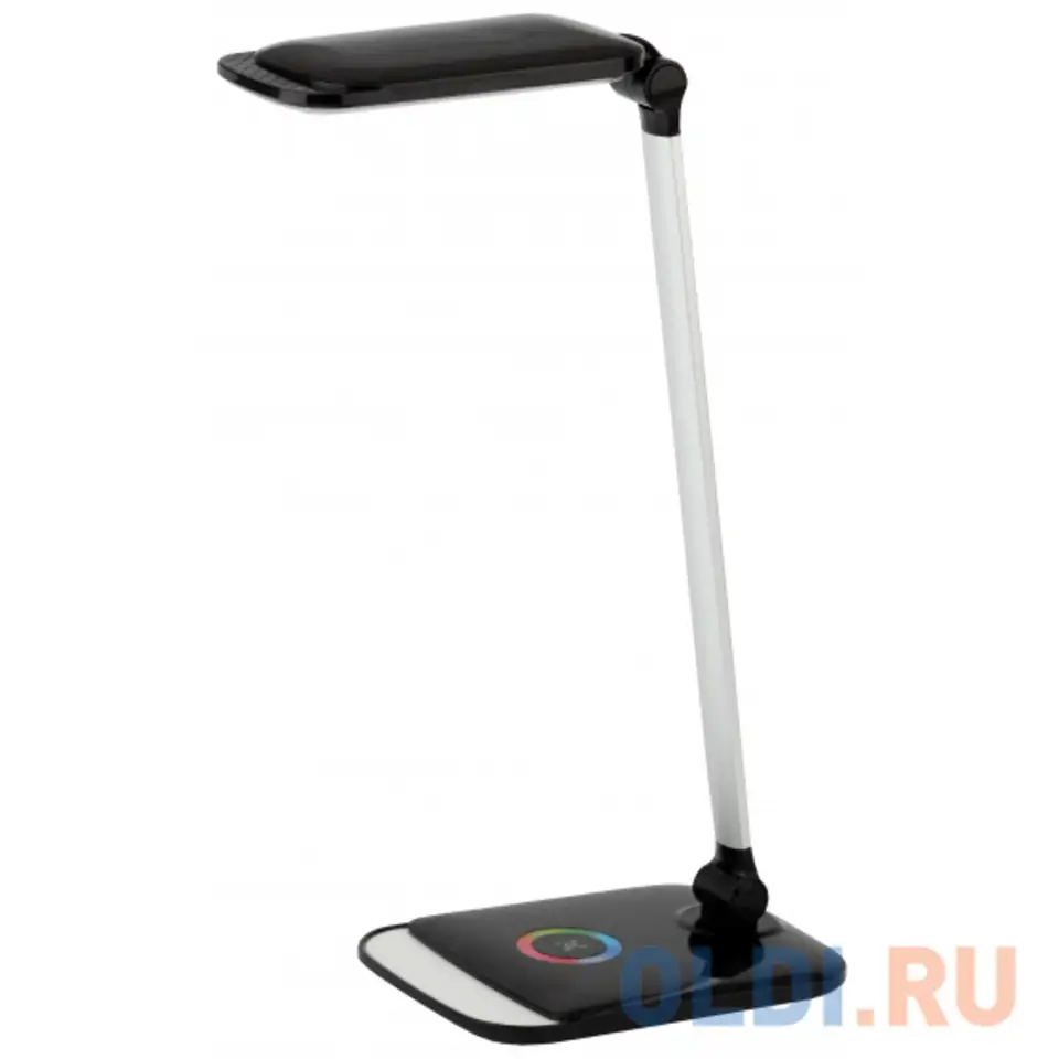 Эра б0028439 настольный светодиодный светильник nled-460-14w-bk-s черно-серебристый {usb-порт для за, фотография 1