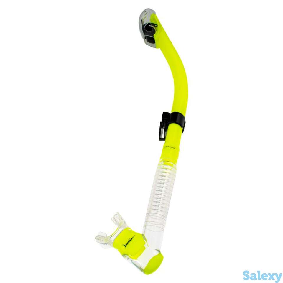 Трубка marlin dry lux (прямая гофра) clear/yellow, фотография 1