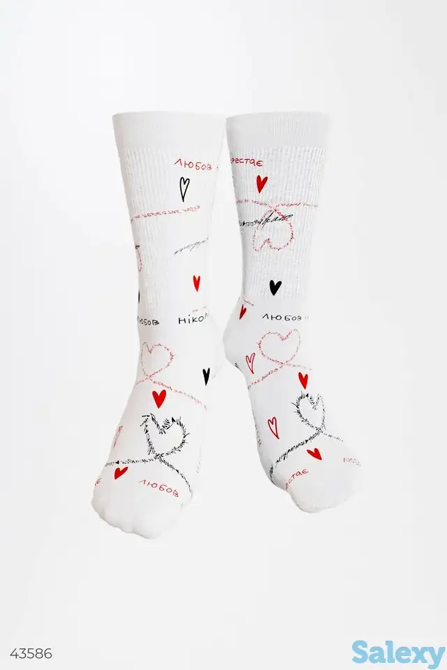 Хлопковые носки с принтом, фотография 1