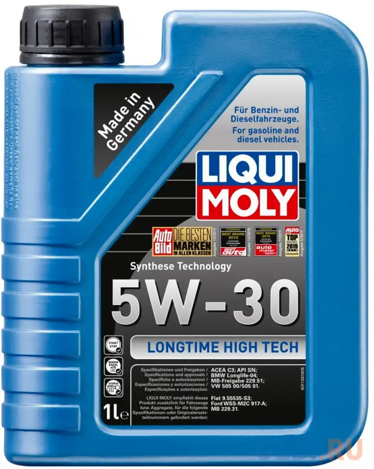 9506 liquimoly нс-синт.мот.масло longtime high tech 5w-30 sm/cf;a3/b4/c3(1л), фотография 1