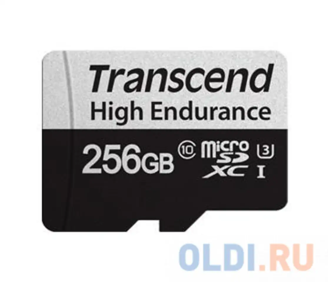 Карта памяти microsdxc transcend 350v (высокой надёжности), 256 гб, uhs-i class, фотография 1
