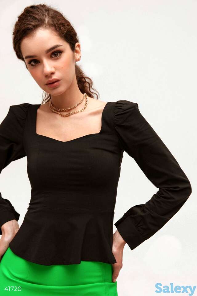 Классическая черная блуза, фотография 1