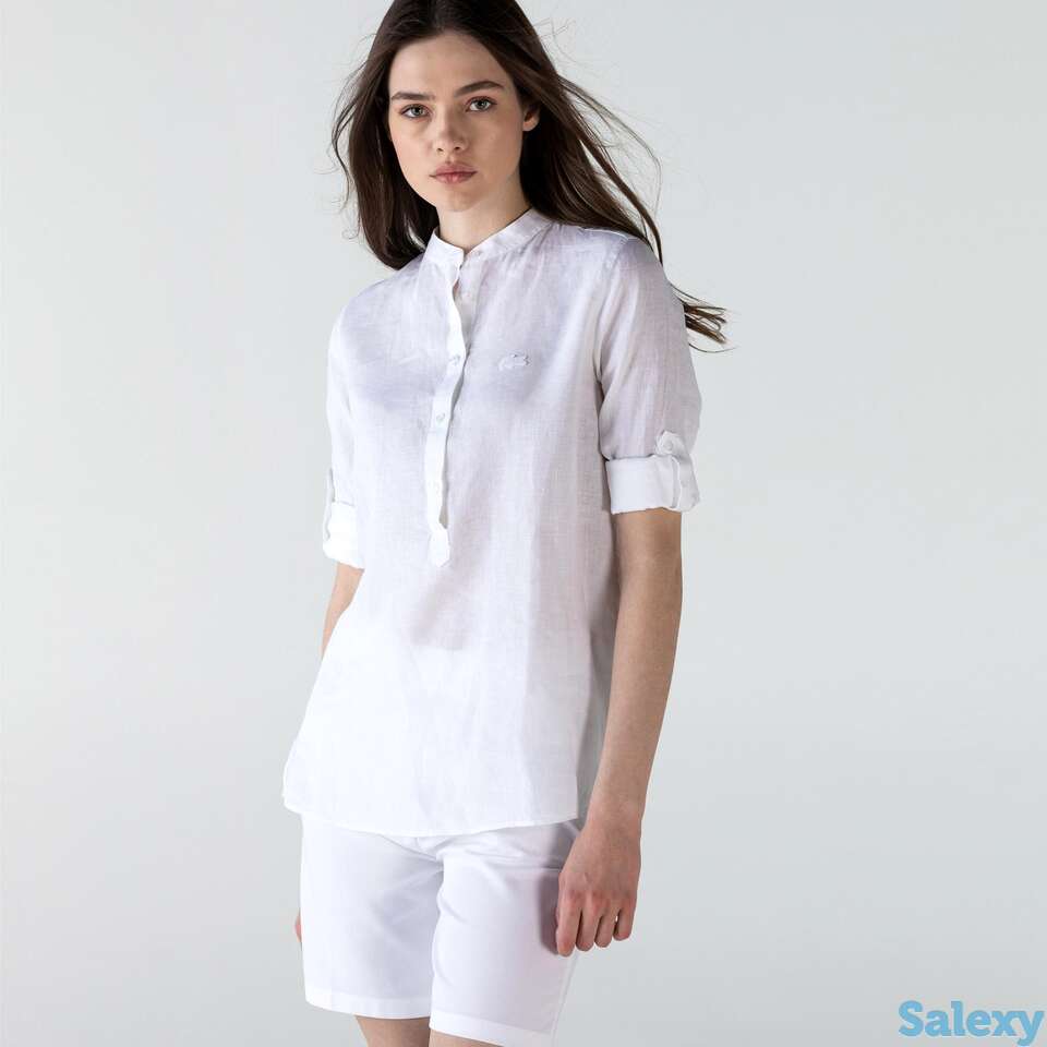 Льняная женская рубашка lacoste, фотография 1