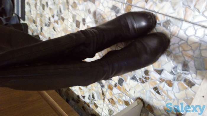 сапоги зимние, кожаные, черные, разм 38-39, турция, фотография 2