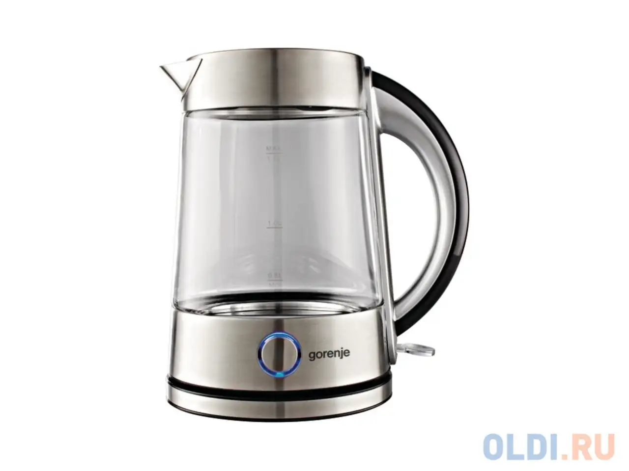 Чайник gorenje k17g 2200вт 1.7л металл стекло серебристый, фотография 1