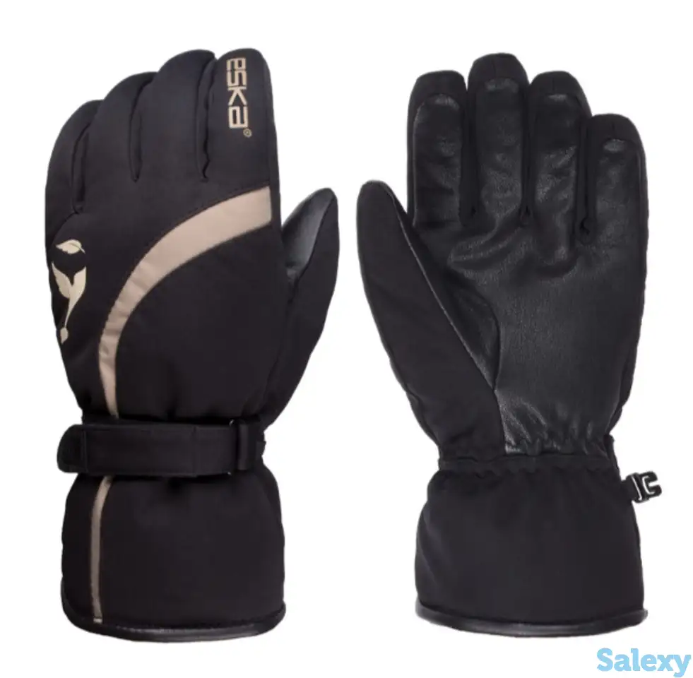 Перчатки eska 20-21 lea shield 521 black/beige, фотография 1