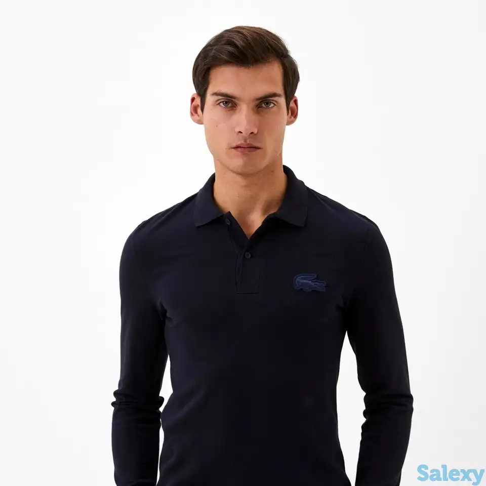 Мужское поло lacoste l.12.12 с длинными рукавами, фотография 1
