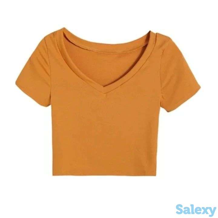 топик черный, топик оранжевый, фотография 2