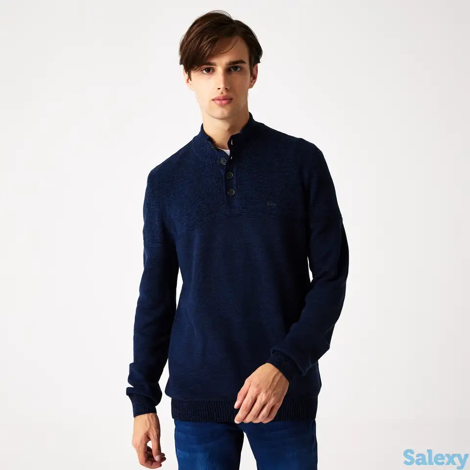Мужской свитер lacoste regular fit на пуговицах, фотография 1