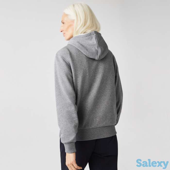 Женская флисовая худи lacoste свободного кроя с принтом, фотография 2