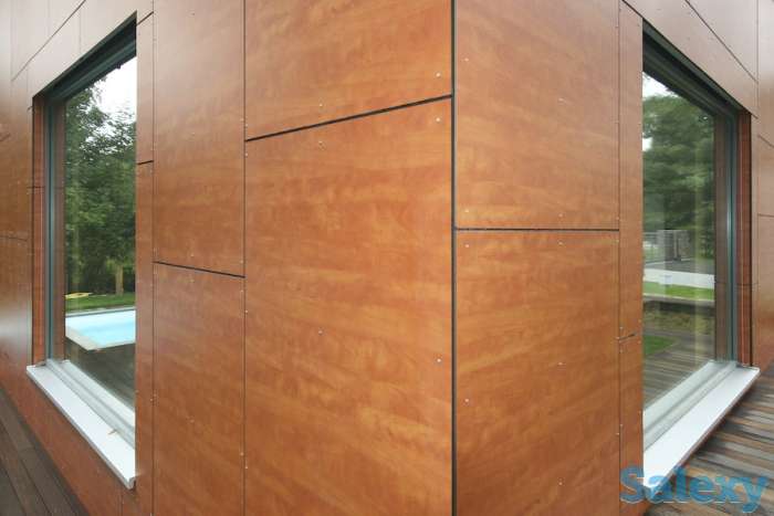 Листовой конструкционный фасадный пластик HPL, фасадные HPL панели КМ1, фотография 5