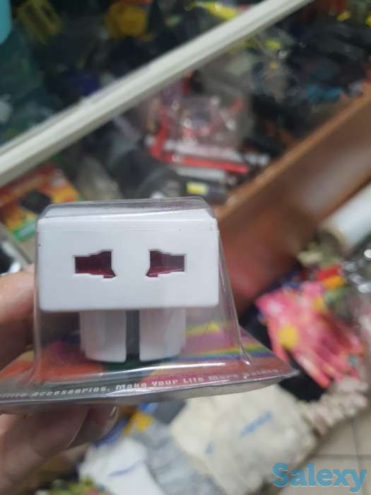 Универсальный тройной двойной адаптер-переходник евровилка, фотография 3